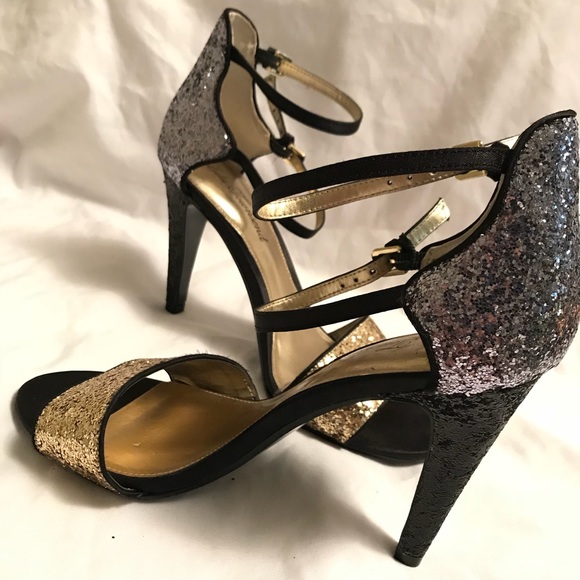 Lulu Townsend Gold heels size 8.5 - Picture 3 of 6